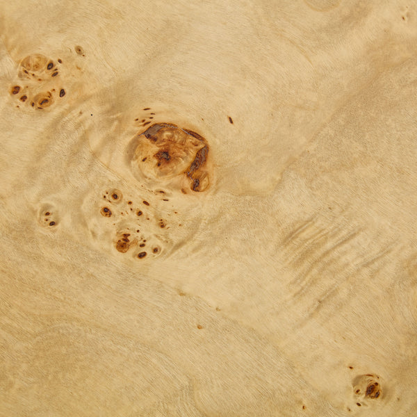 43.31 Inch Burl Wood Veneer Coffee Table,Rectangle Mid-Century Modern Table for Living Room,Coffee Table with Sturdy MDF Pedestal for Office,Apartment,Natural
