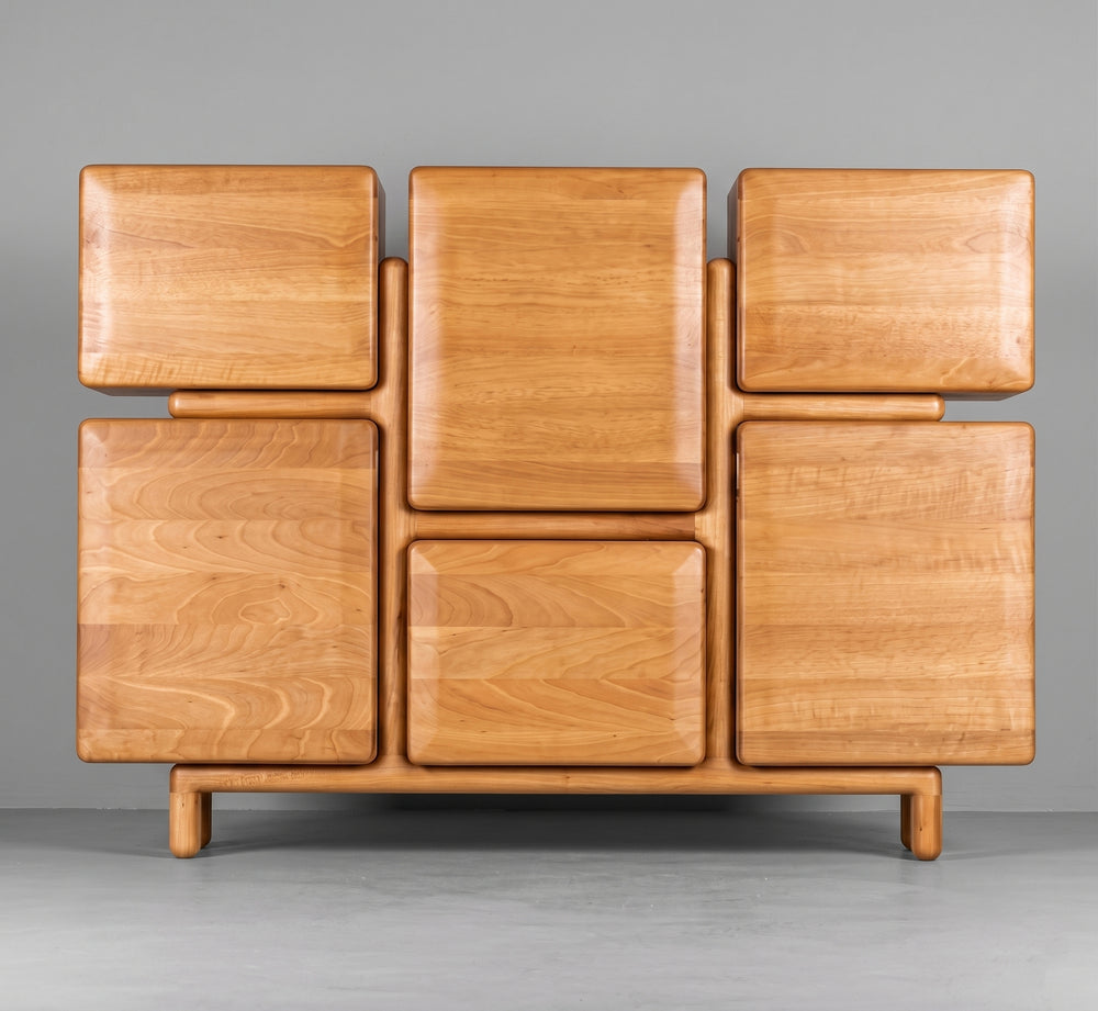 Avant-Garde Ash Wood Cabinet