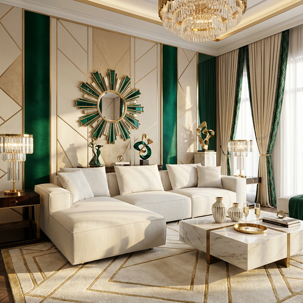 Boxy Modern L-Shaped Sofa