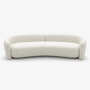 Modern Curved Upholstered Sofa – Sculptural Living Room Couch