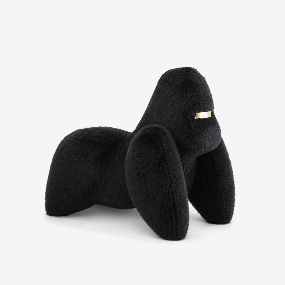 Modern Gorilla Lounge Chair – Sculptural Faux Fur Accent Chair for Living Room