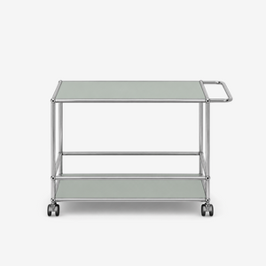 ModuSteel Modern Two-Tier Rolling Bar Cart