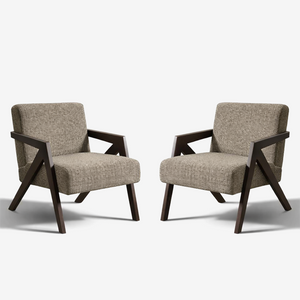 Solid Wood Armrest Lounge Chair