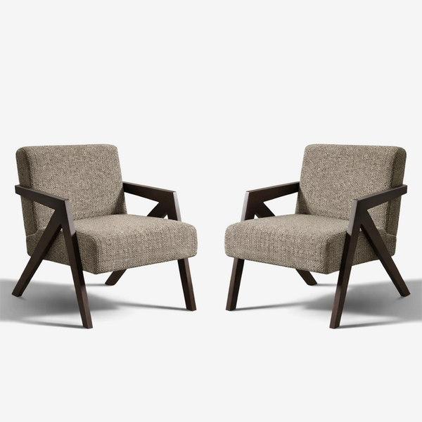 Solid Wood Armrest Lounge Chair