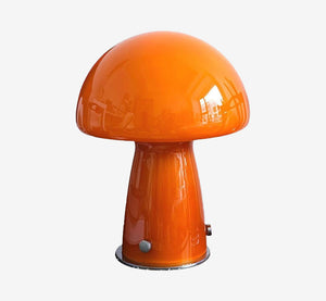 Retro Mid-Century Modern Orange Mushroom Table Lamp - Space Age Design Ambient Desk Light for Living Room & Bedroom