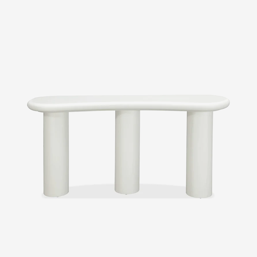 Modern Pillar Console Table – Sculptural Entryway Accent Table