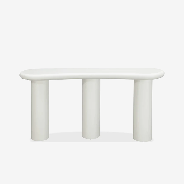 Modern Pillar Console Table – Sculptural Entryway Accent Table