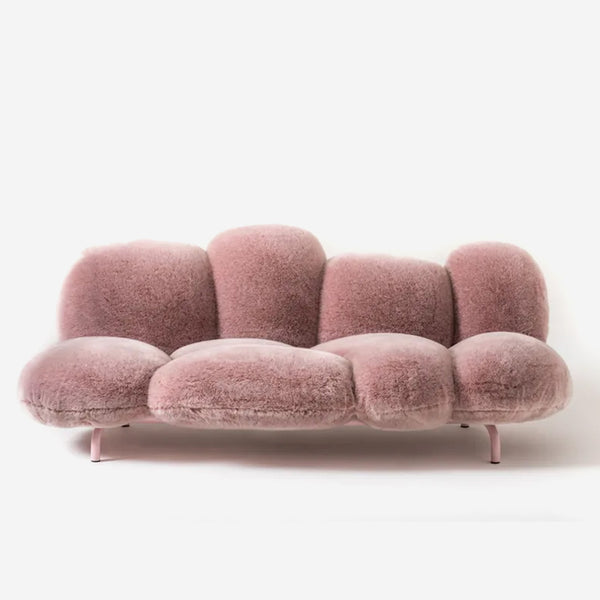 Pink Irregular-Shaped Sofa