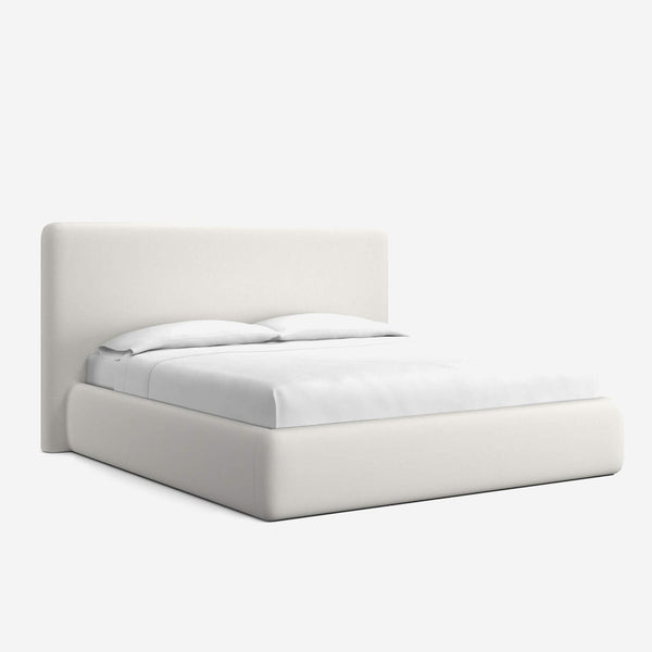 Minimal Padded Cotton Linen Bed