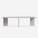 Sleek Marble-Top Inset-Leg Coffee Table