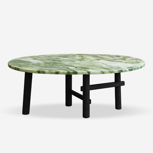 Emerald Green Marble Oval Dining Table