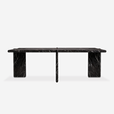 Sleek Marble-Top Inset-Leg Coffee Table