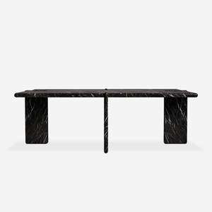 Sleek Marble-Top Inset-Leg Coffee Table