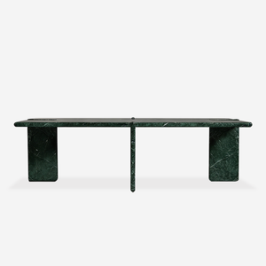 Sleek Marble-Top Inset-Leg Coffee Table