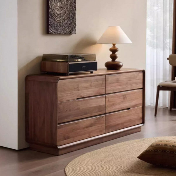 Solid Wood Six-Drawer Dresser