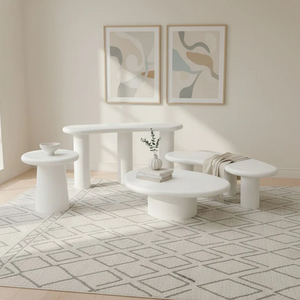 Modern Pillar Console Table – Sculptural Entryway Accent Table