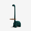 Giraffe Side Table Floor Lamp - 3-in-1 Plush Dinosaur End Table with Wooden Tray
