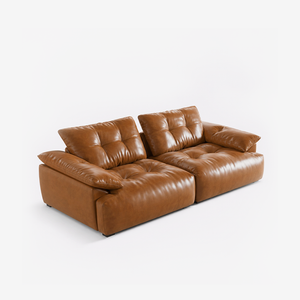 Functional Petal Oil Wax Leather Sofa