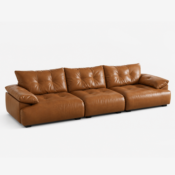 Functional Petal Oil Wax Leather Sofa