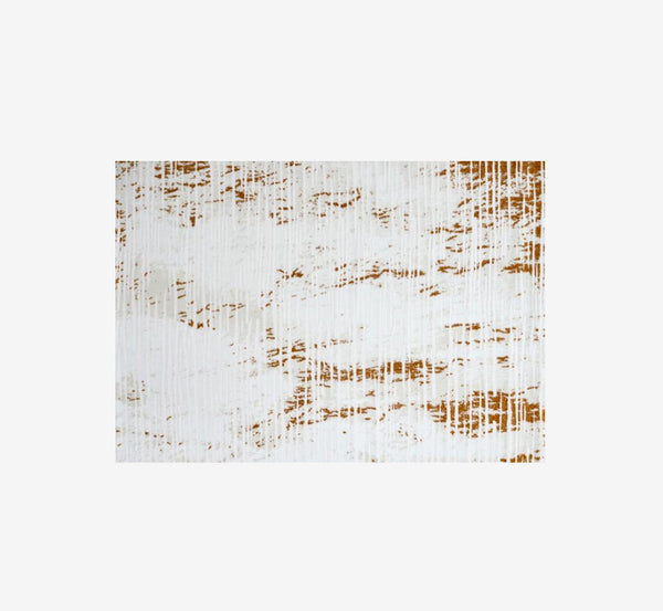 Luxury Abstract Terracotta & Gray Area Rug | High-Low Textured Pile