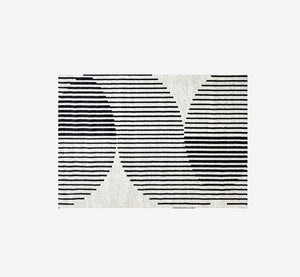Contemporary Abstract Line Art Rug | Super Soft 3D Textured Polypropylene