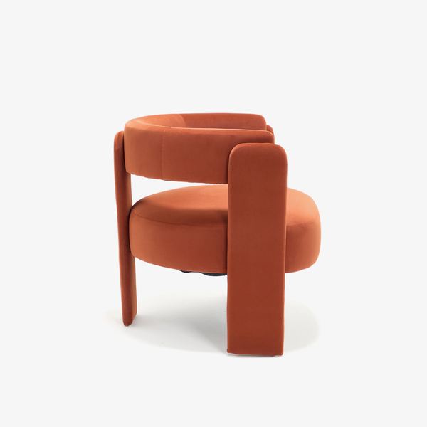 Accent Chair for Living Room, Velvet Comfy Single Sofa Chair Mid-Century Modern Armchair Wooden Legs for Bedroom Office Reading