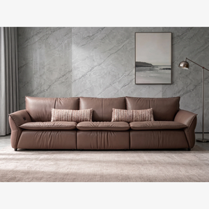 Modern Extra-Wide 3-Seater Power Reclining Sofa - Faux Leather with USB Port & Lumbar Pillows（L-331）