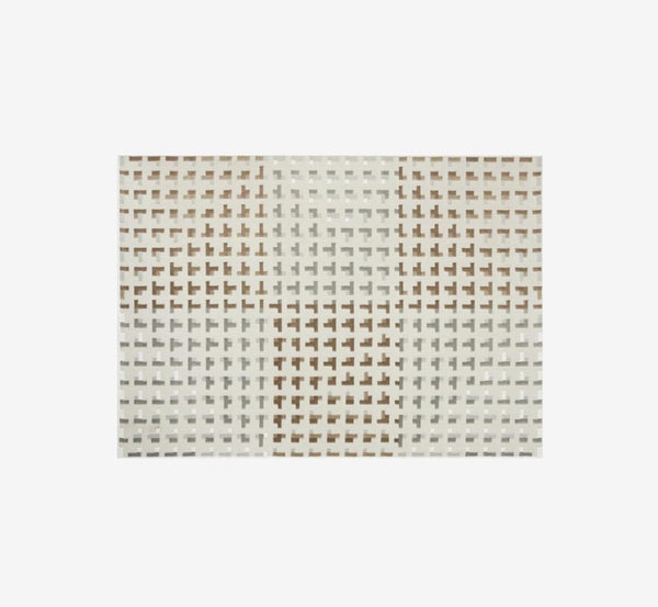 Celtic Modern Asymmetrical Geometric Area Rug | Earthy Brown & Cream Textured Pile