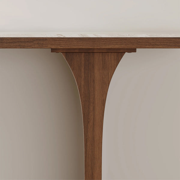 Modern Arched Stone Slab Entryway Console