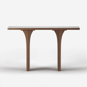 Modern Arched Stone Slab Entryway Console