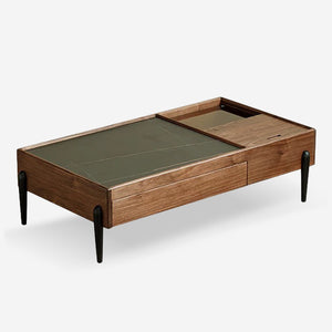 Solid Wood Sintered Stone Coffee Table