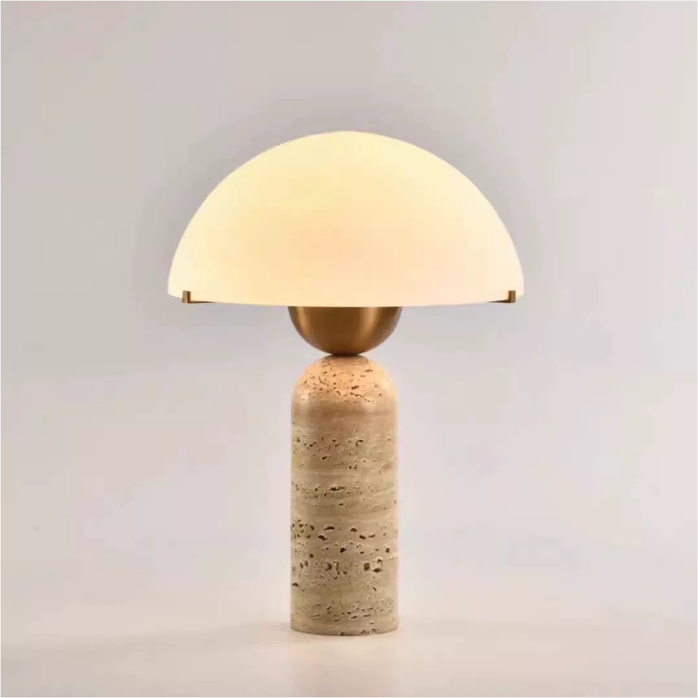 Modern Travertine Table Lamp