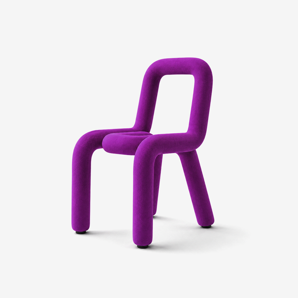 Modern Tubular Lounge Chair - Sculptural Upholstered Accent Chair