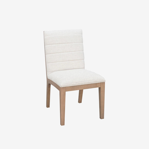Modern Upholstered Dining Chair – Solid Wood Linen Dining Chair with High Back