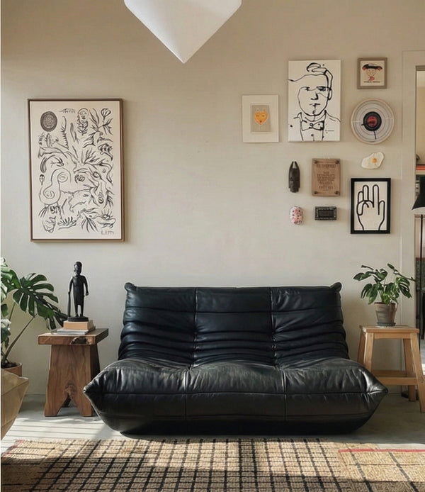 2-Seater Genuine Leather Caterpillar Sofa