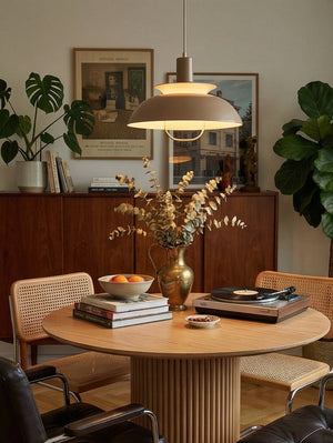 Roman Column Round Dining Table