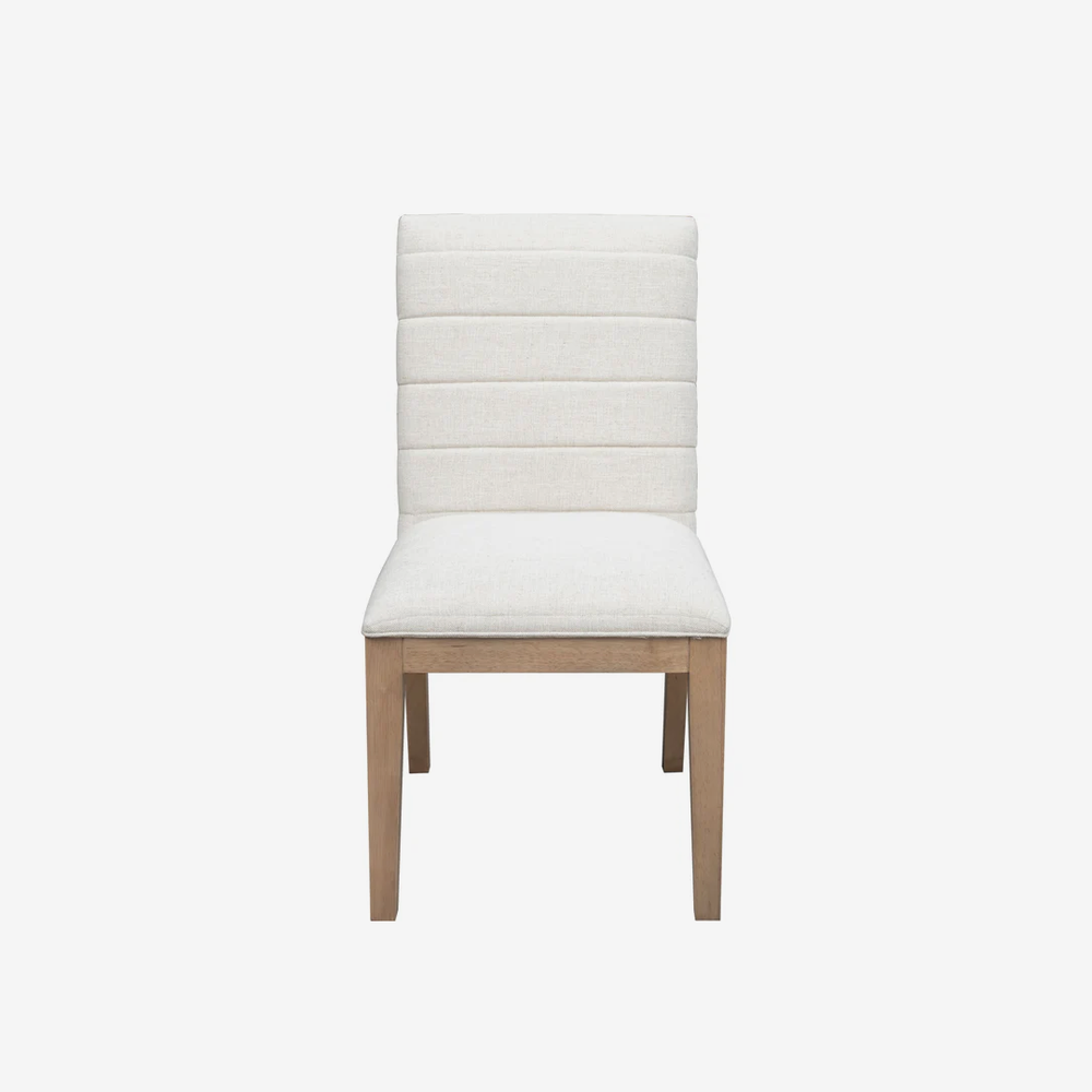 Modern Upholstered Dining Chair – Solid Wood Linen Dining Chair with High Back
