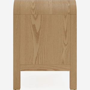 Natural Oak 1-Drawer Nightstand with Open Shelf | Modern Wood Bedside Table
