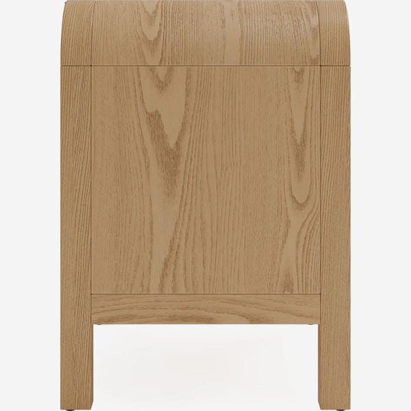 Natural Oak 1-Drawer Nightstand with Open Shelf | Modern Wood Bedside Table