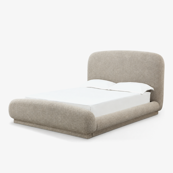 Chenille Upholstered Platform Bed