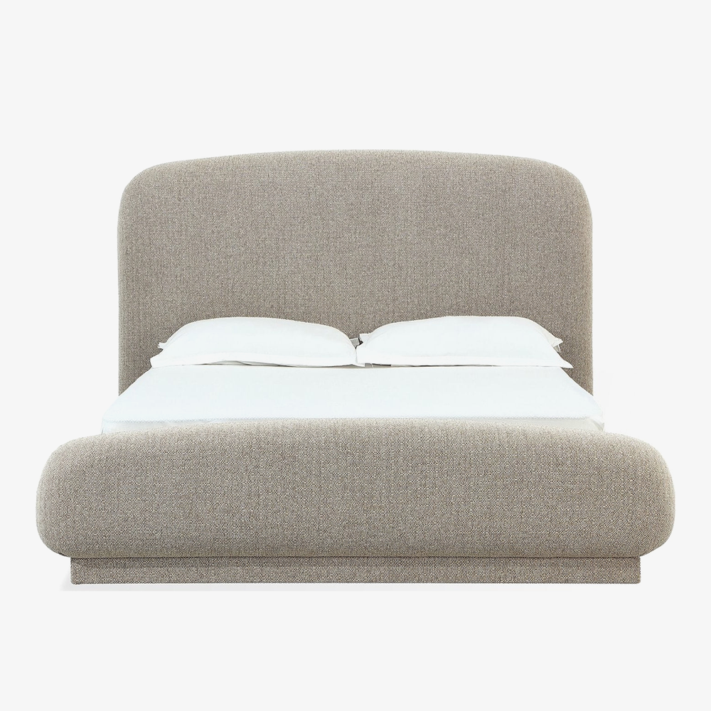 Chenille Upholstered Platform Bed