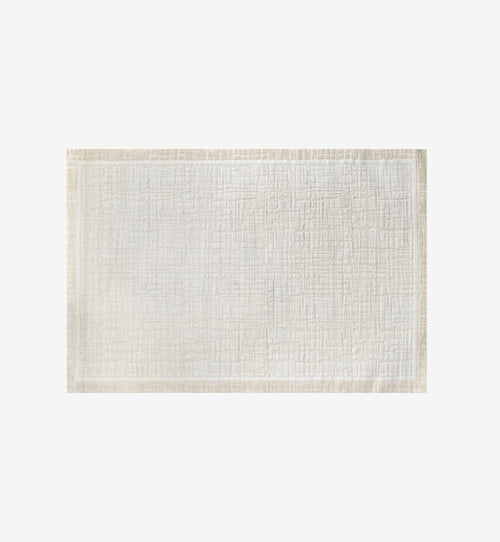 "Autumn Moon" Japandi Geometric Diamond Area Rug | Wilton Woven Textured Pile