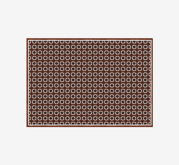 Gorman Mid-Century Modern Geometric Grid Area Rug | Retro Checkerboard Carpet