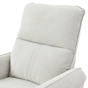 270° Power Swivel Rocker Recliner Chair for Adults, Swivel Rocking Recliner Chair,Electric Small Recliners for Small Spaces, Single Sofa Recliner for Living Room, Bedroom,RV (Fabric Gray+270°Swivel)