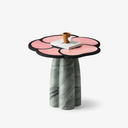 Petal Marble Side Table– Sculptural Floral Stone Accent Table