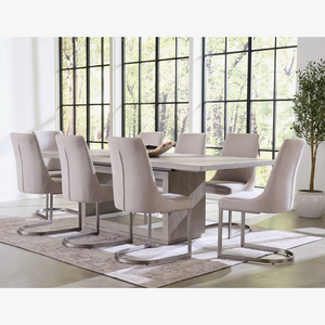 Modern Solid Acacia Wood Rectangular Dining Table – Contemporary Wood Dining Table for 6–8