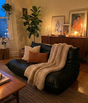 2-Seater Genuine Leather Caterpillar Sofa