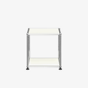 ModuSteel Modern Two-Tier Side Table with Stainless Steel Frame
