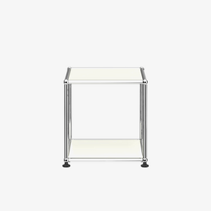 ModuSteel Modern Two-Tier Side Table with Stainless Steel Frame