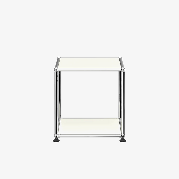 ModuSteel Modern Two-Tier Side Table with Stainless Steel Frame